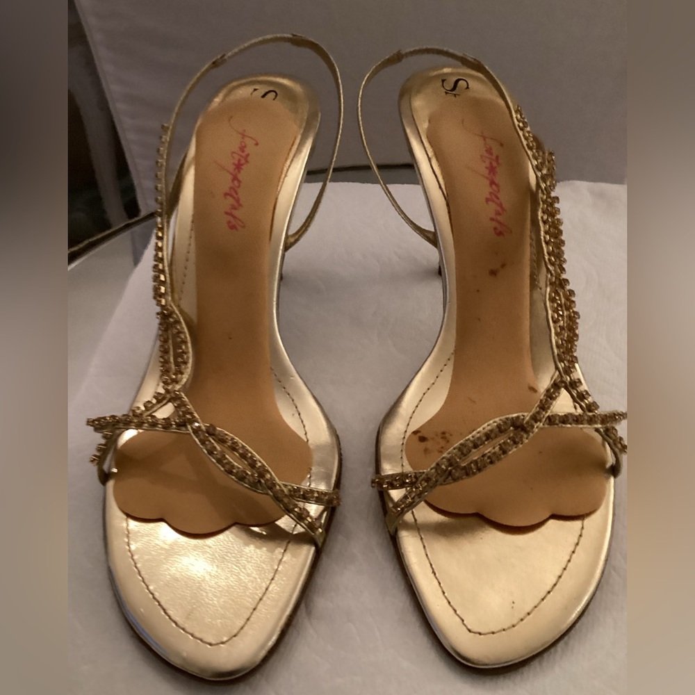 Sam & Libby  Gold strappy heel